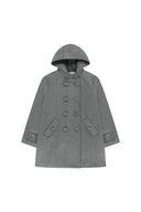 ILLIGO Cozy Hoodie Button Coat Gray