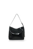 Matin Kim MATIN EYELET POINT LAYERED BIG SHOULDER BAG IN BLACK