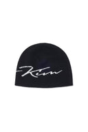 Matin Kim MATIN LOGO SCRIPT BEANIE IN BLACK
