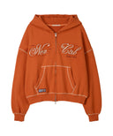 Bitter Cells Cal Applique Hood Zip Up-Orange