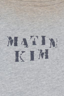 Matin Kim   |    DUST WASHED LOGO LAYERED TOP IN GREY