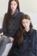 ILLIGO Bow button short coat black
