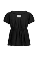 ILLIGO Forming Ribbon Puff Blouse Black