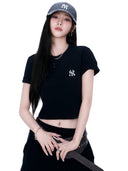 [Karina PICK] Basic Comfortable Fit Short Sleeve T-Shirt New York Yankees Black