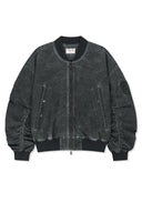 Matin Kim |  PIGMENT COATED BACK LOGO JUMPER IN CHARCOAL