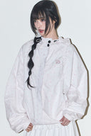 ILLIGO Oblique Frill Hooded Jacket Flower