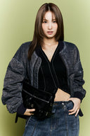 Matin Kim |  PIGMENT COATED BACK LOGO JUMPER IN CHARCOAL