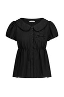 ILLIGO Forming Ribbon Puff Blouse Black
