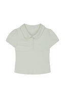 ILLIGO Dot Pintuck Collared Tee Ivory