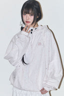 ILLIGO Oblique Frill Hooded Jacket Flower