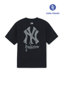 MLB Basic Simple Street Logo Oversized Short‑Sleeve T‑Shirt New York Yankees