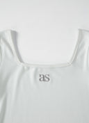 ASON  SQUARE LINE TEE / WHITE