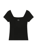 ASON  SQUARE LINE TEE / BLACK
