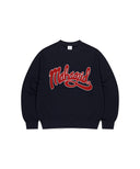 Mahagrid  CURVED LOGO SWEATSHIRT[NAVY]