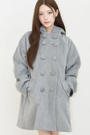ILLIGO Cozy Hoodie Button Coat Gray