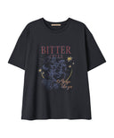Bitter Cells | Timber Rose Tee-Charcoal