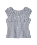 Bitter Cells | Ivy Puff Cap Blouse-Navy