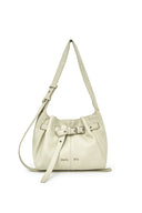 Matin Kim BELTED VOLUNN SMALL BUCKET BAG IN IVORY
