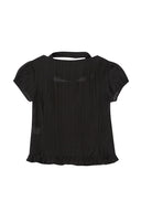 ILLIGO Ribbon Tie Square Neck Blouse Black