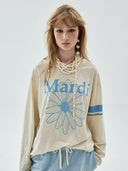 MardiMercredi   SLUB COTTON RELAXED TSHIRT LONG SLEEVE FLOWERMARDI_CREAM ASHBLUE 최대할인가