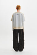 Matin Kim   |    DUST WASHED LOGO LAYERED TOP IN GREY