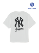 MLB Basic Simple Street Logo Oversized Short‑Sleeve T‑Shirt New York Yankees