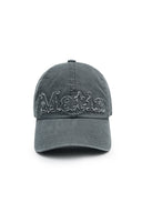 Matin Kim ROUGH CUT APPLIQUE BALL CAP IN GREY