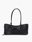 marge sherwood GRANDMA USED SHOULDER BAG_black pull-up