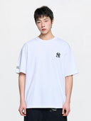 MLB Basic Simple Street Logo Oversized Short‑Sleeve T‑Shirt New York Yankees