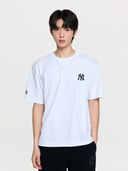 MLB Basic Street Back Letter Oversized Short Sleeve T-shirt New York Yankees