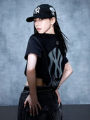 MLB Basic Simple Street Logo Oversized Short‑Sleeve T‑Shirt New York Yankees
