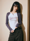 rolarola  |  VINTAGE LOGO RAGLAN T-SHIRT M/WH+CH
