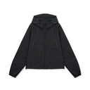 Matin Kim CROPPED BACK LOGO HOODY WIND BREAKER IN BLACK