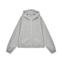 Matin Kim CROPPED BACK LOGO HOODY WIND BREAKER IN LIGHT BEIGE