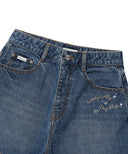Wacky Willy Women's 3-Part Denim Shorts Blue
