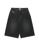 Wacky Willy [26SS] Women's Denim Bermuda Pants Black