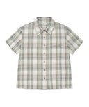 Wacky Willy Women's Semi-Oversized Check Short Sleeve Shirt Green