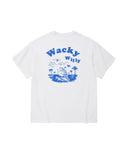 Wacky Willy Kiki Surfing Graphic Short Sleeve T-Shirt White