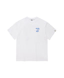 Wacky Willy Kiki Surfing Graphic Short Sleeve T-Shirt White