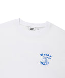 Wacky Willy Kiki Surfing Graphic Short Sleeve T-Shirt White