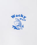 Wacky Willy Kiki Surfing Graphic Short Sleeve T-Shirt White