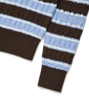 Wacky Willy [Worn by One] Women's Cable Open Collar Pullover Blue