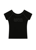 ASON  MONO REGLAN TEE / BLACK