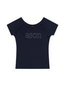 ASON  MONO REGLAN TEE / NAVY