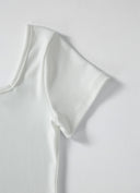 ASON  SQUARE LINE TEE / WHITE