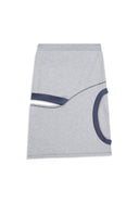 OPEN YY  COLOR BLOCK PANEL CUTOUT SKIRT, GRAY