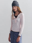 rolarola  |HALTER LAYERED LONG SLEEVE I/PINK