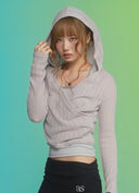 ASON  FLOAT HOODIE / KHAKI GRAY