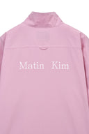 Matin Kim BACK LOGO HIGH NECK JUMPER IN PINK