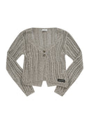 ASON  PALE NET CARDIGAN / BEIGE